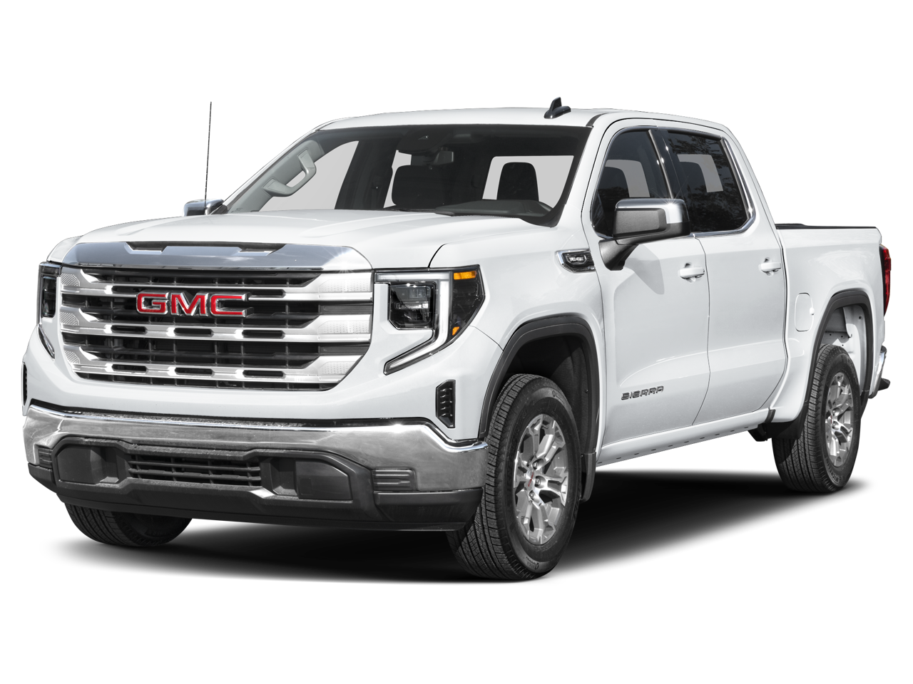 2025 GMC Sierra 1500 SLT in Sterling Metallic — front three-quarter view