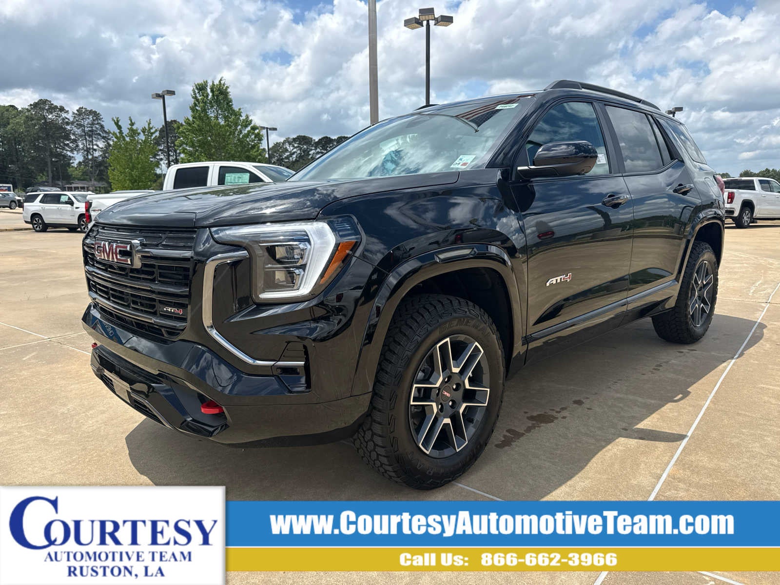 2026 GMC Terrain AT4 in Ebony Twilight Metallic — front three-quarter view